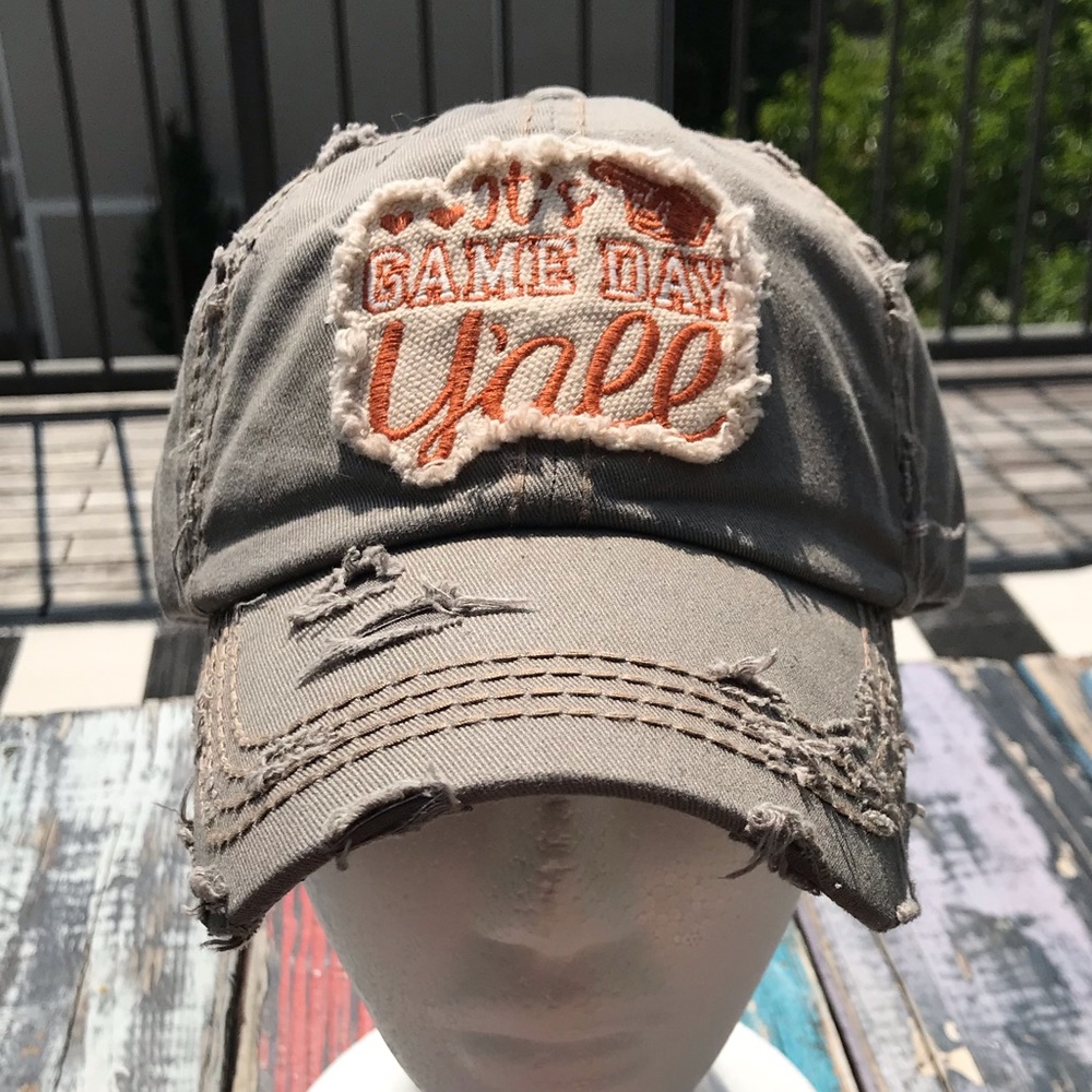 Only 1 Left! 🧢It’s Game Day Y’all Distressed Cap - Picture 5 of 7